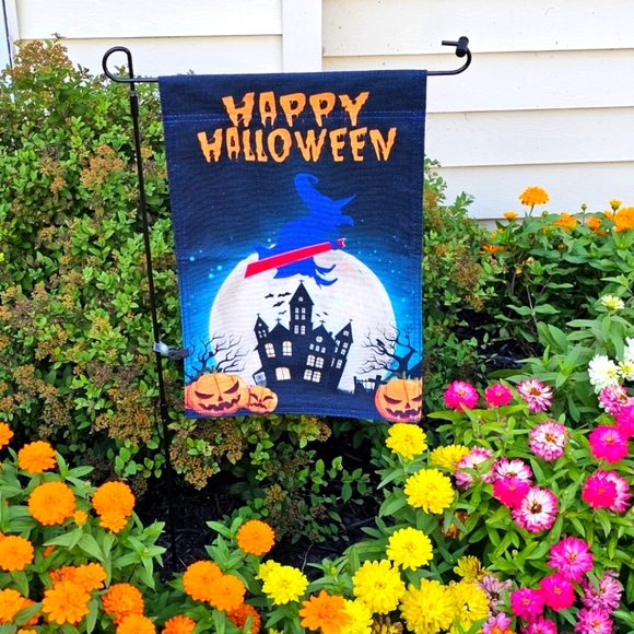 Buffalo Bills Halloween Garden Sign 12'x18' Doubled Sided Post Included ●New● - Picture 1 of 8